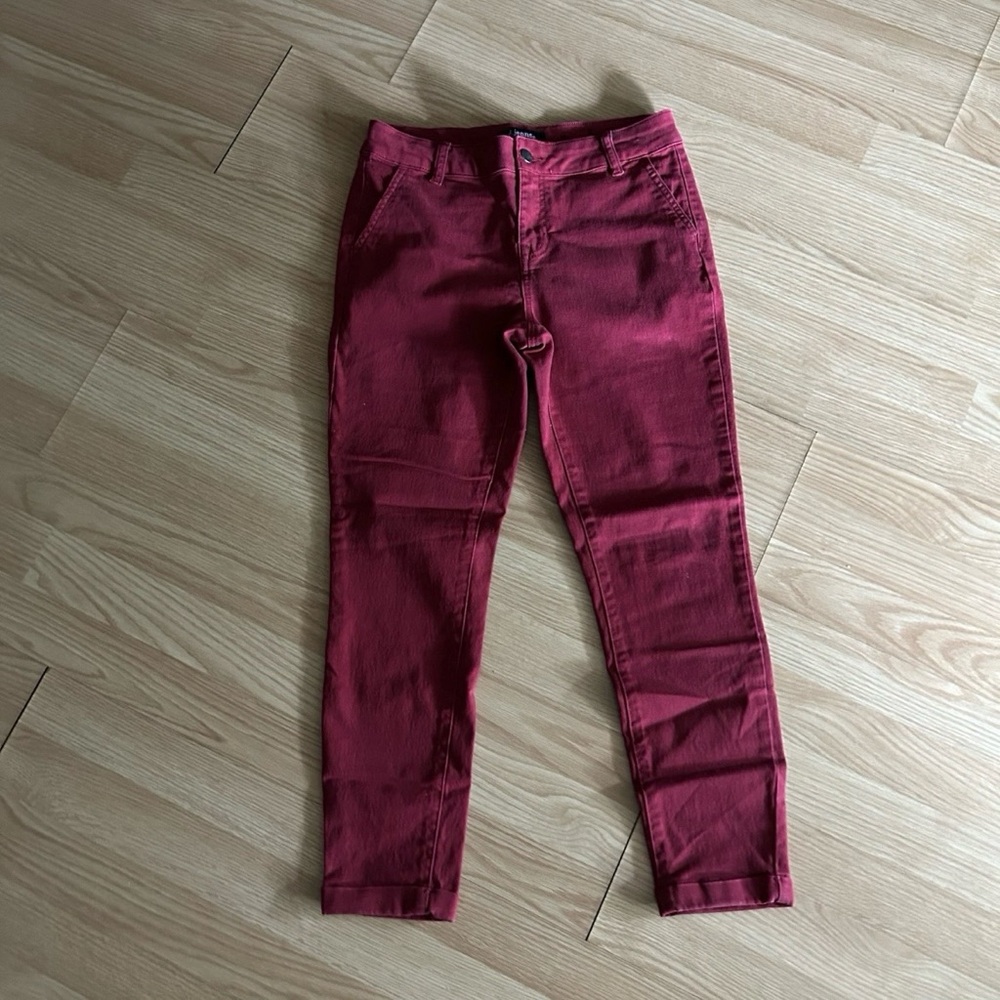 d. jeans Red Cuffed Skinny Leg Casual Pants Women’s 6